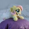 6" long (from hoof to hoof) FS plushie with a dress