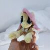 6" long (from hoof to hoof) FS plushie with a dress