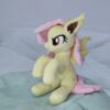 7" long sitting Flutterbat plushie with mane and tail of Minky fabric