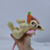 7" long sitting Flutterbat plushie with mane and tail of Minky fabric