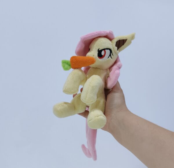 7" long sitting Flutterbat plushie with mane and tail of Minky fabric
