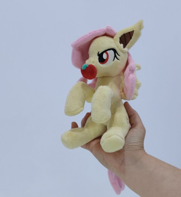 7" long sitting Flutterbat plushie with mane and tail of Minky fabric