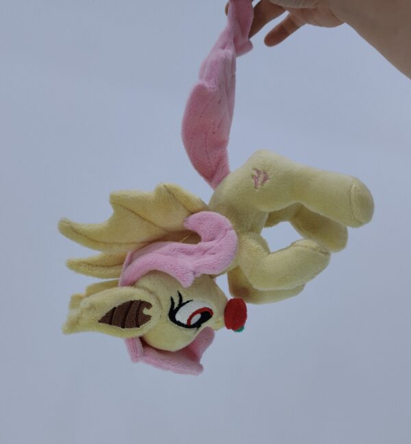 7" long sitting Flutterbat plushie with mane and tail of Minky fabric