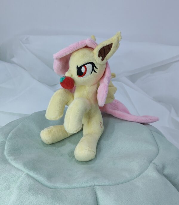 7" long sitting Flutterbat plushie with mane and tail of Minky fabric