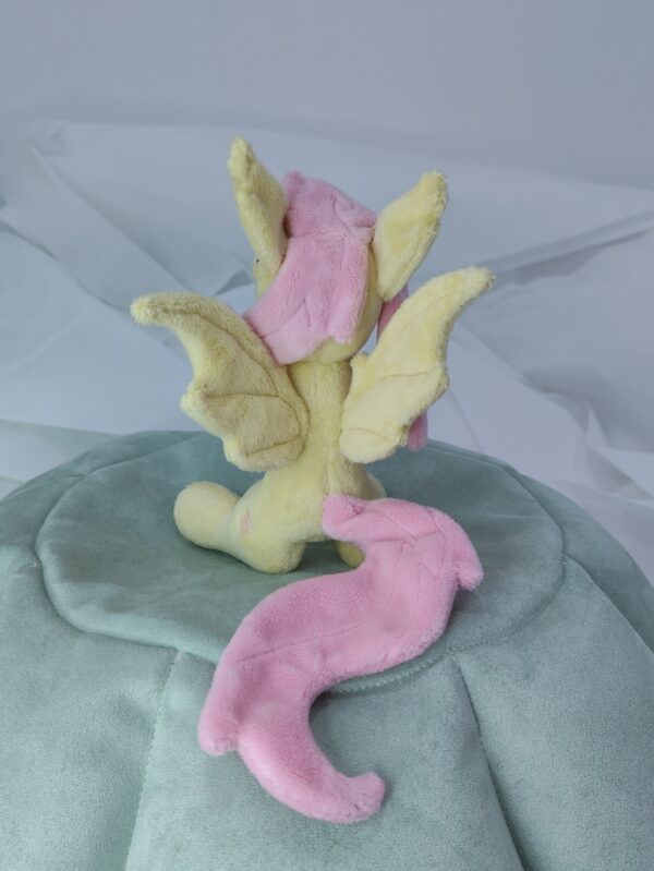 7" long sitting Flutterbat plushie with mane and tail of Minky fabric