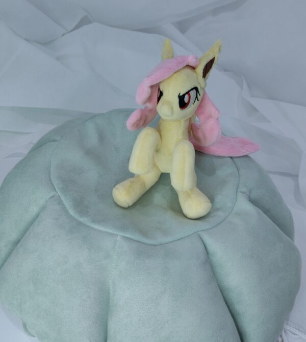 7" long sitting Flutterbat plushie with mane and tail of Minky fabric