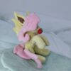 7" long sitting Flutterbat plushie with mane and tail of Minky fabric