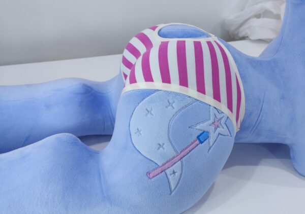 Fuchsia and White striped Jersey panties