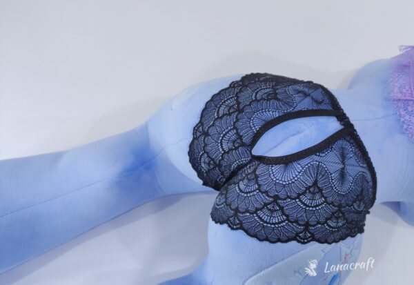 black flower panties