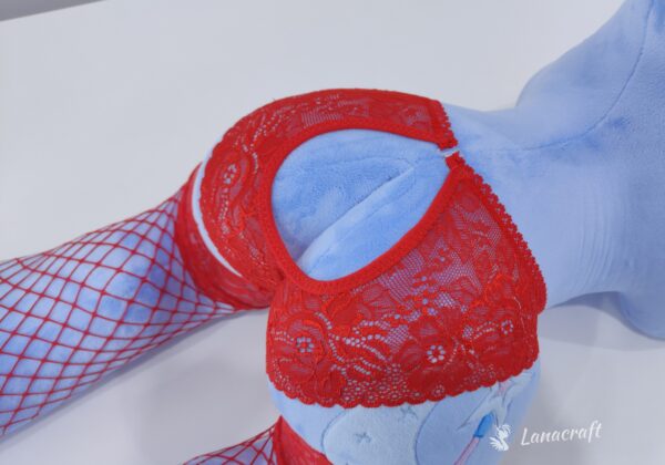 frilled vivid red panties