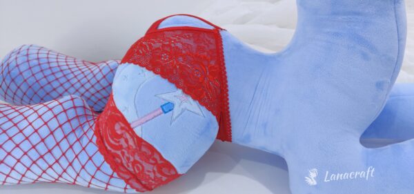 frilled vivid red panties