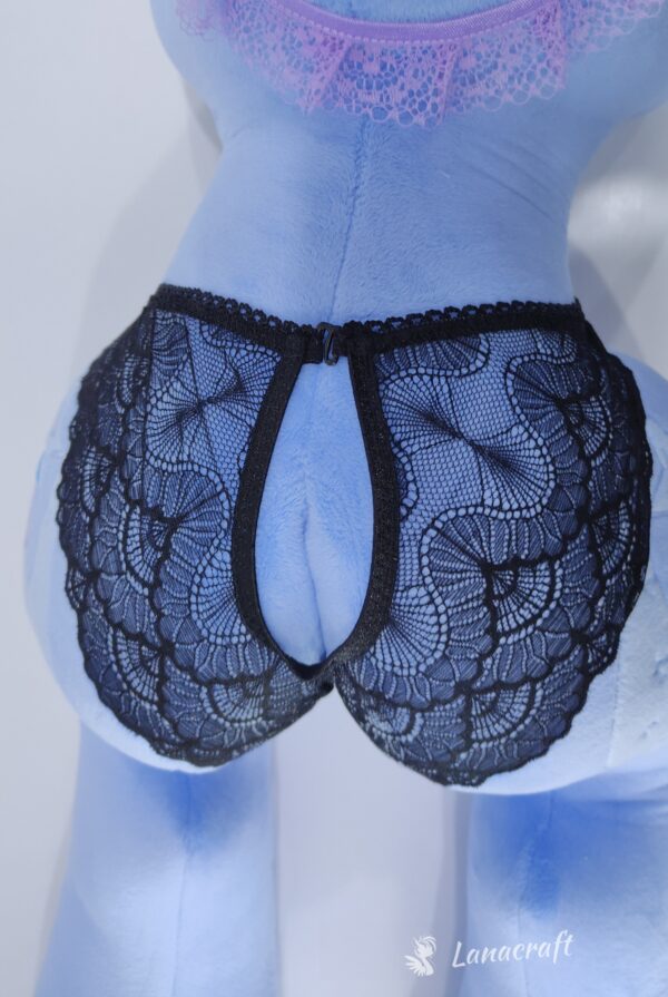 black flower panties