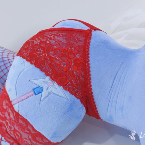 frilled vivid red panties