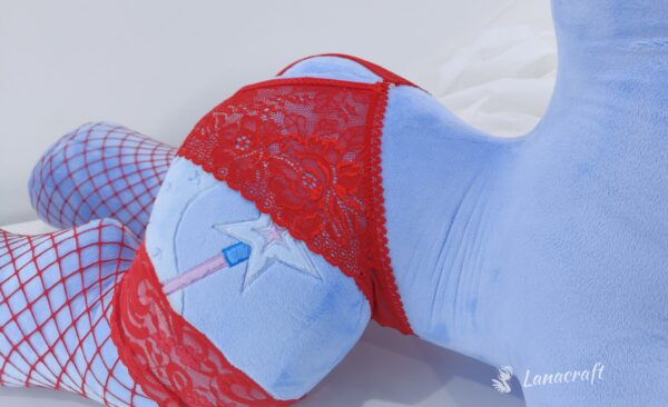 frilled vivid red panties