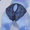 black flower panties