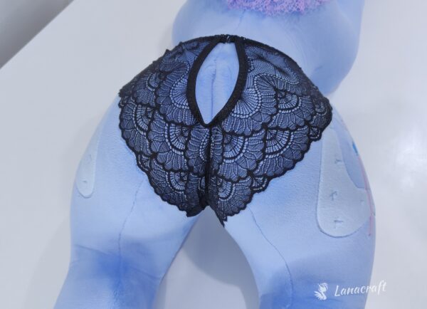 black flower panties