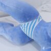 oplus_256 Aqua and White striped Jersey panties with frills