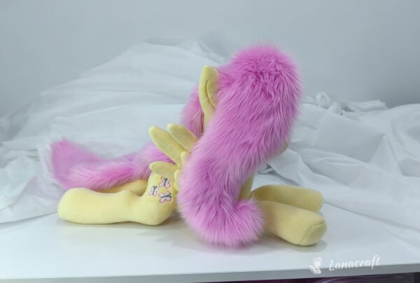 23" long (from hoof to hoof) Fluttershy plushie