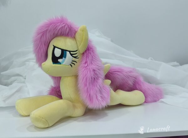 23" long (from hoof to hoof) Fluttershy plushie