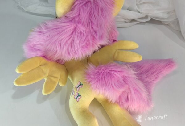 23" long (from hoof to hoof) Fluttershy plushie